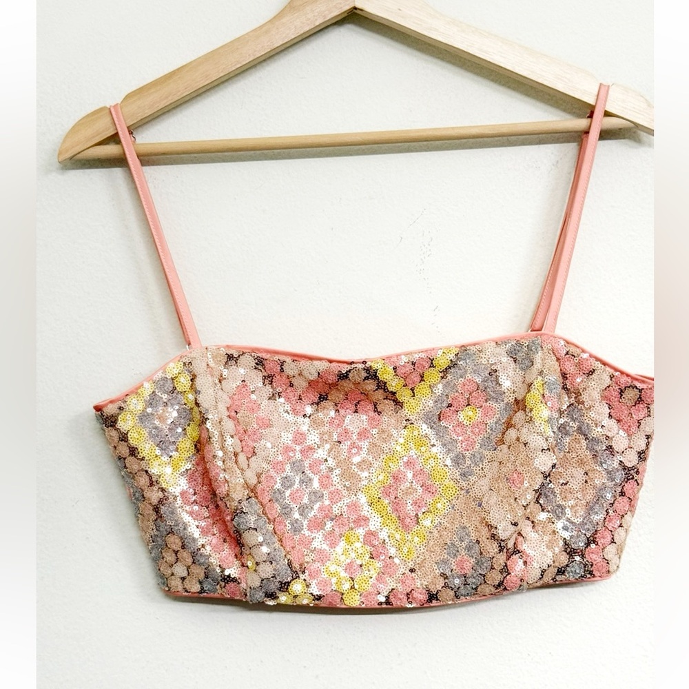 Caroline Constas Diamond Pattern Sequin 2-Piece C… - image 7